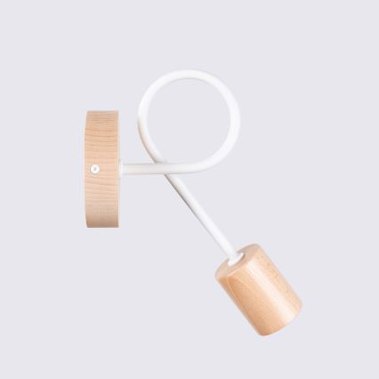 Wandleuchte EMBER 1xE27/15W/230V weiß/beige/Buche