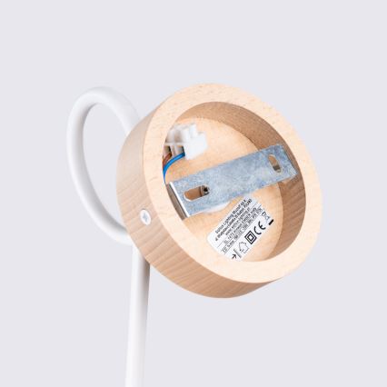 Wandleuchte EMBER 1xE27/15W/230V weiß/beige/Buche