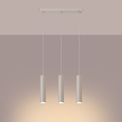 Hängeleuchte LAGOS 3xGU10/10W/230V cremefarben