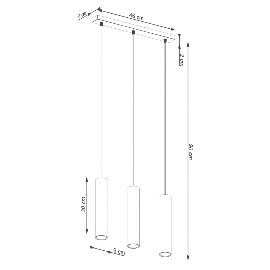 Hängeleuchte LAGOS 3xGU10/10W/230V cremefarben