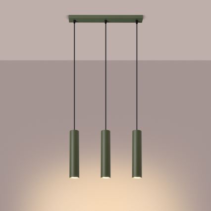Hängeleuchte LAGOS 3xGU10/10W/230V grün