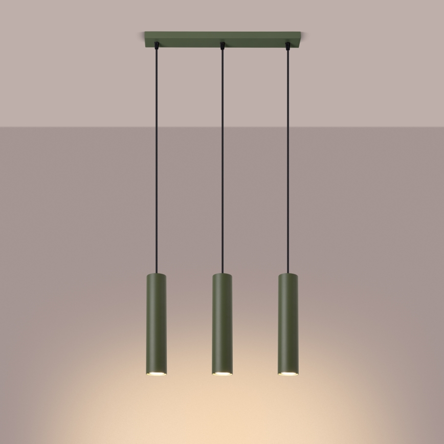 Hängeleuchte LAGOS 3xGU10/10W/230V grün