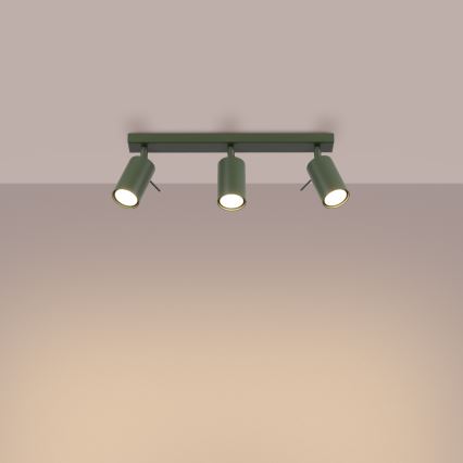 Strahler RING 3xGU10/10W/230V grün