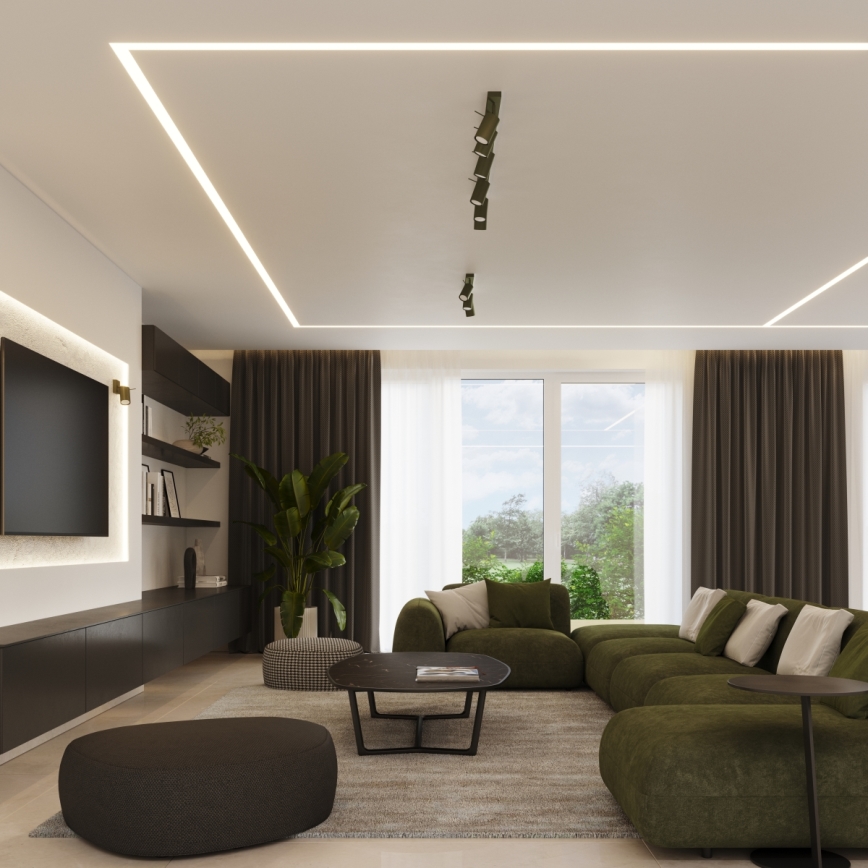 Strahler RING 3xGU10/10W/230V grün