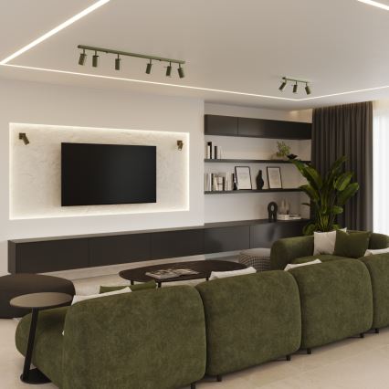 Strahler RING 3xGU10/10W/230V grün