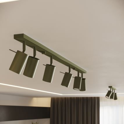 Strahler RING 3xGU10/10W/230V grün