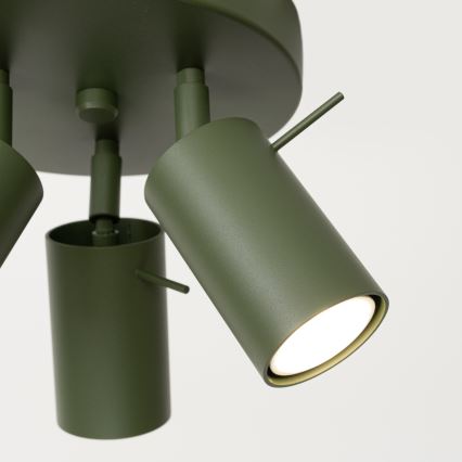 Strahler RING 3xGU10/10W/230V grün