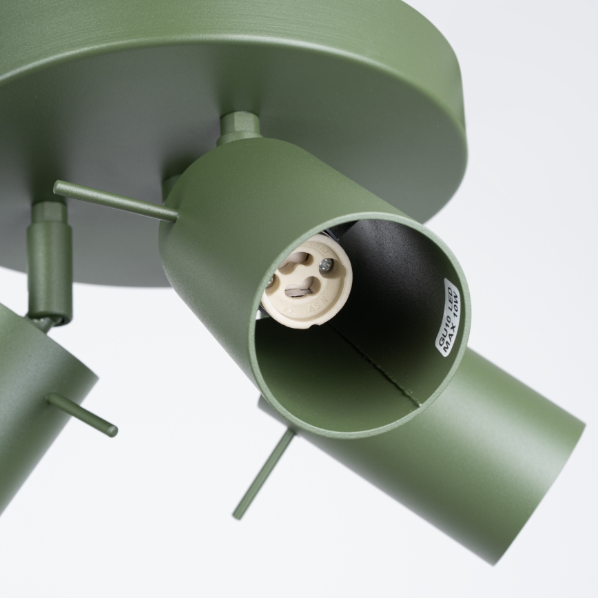Strahler RING 3xGU10/10W/230V grün