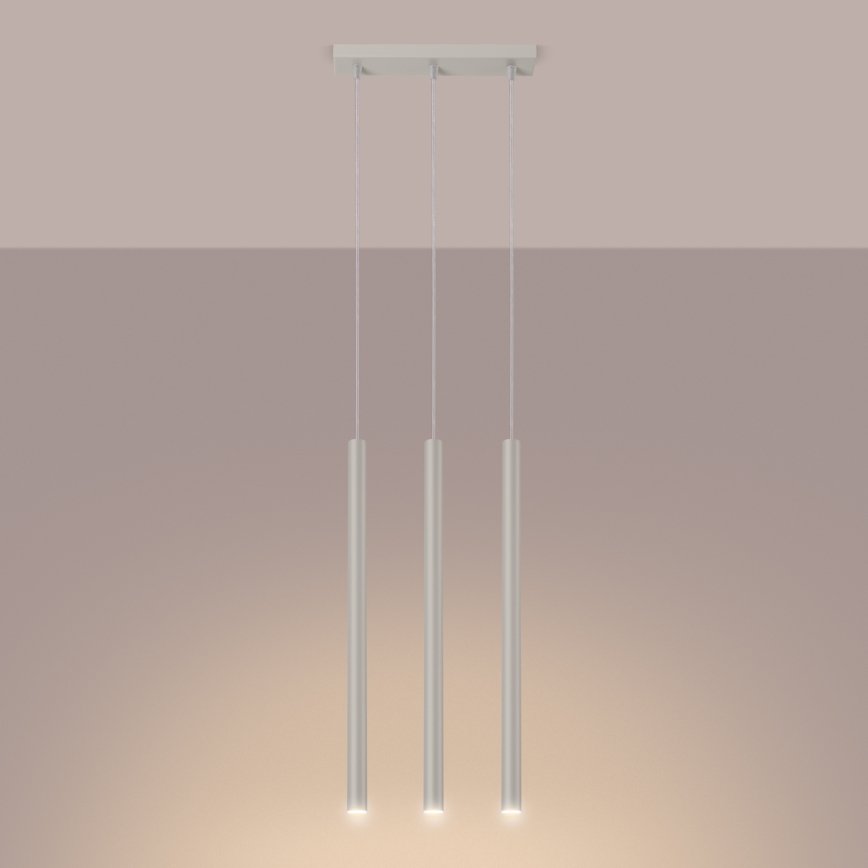 Hängeleuchte PASTELO 3xG9/8W/230V cremefarben