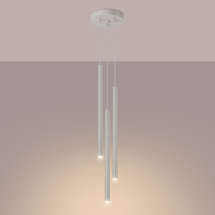 Hängeleuchte PASTELO 3xG9/8W/230V cremefarben