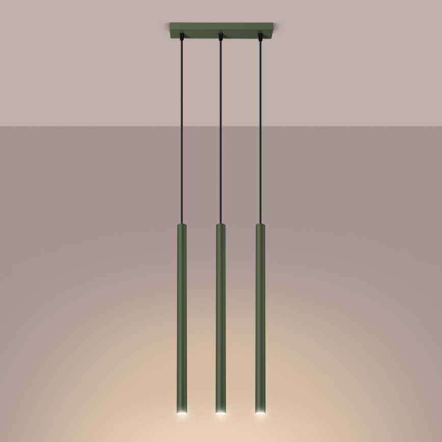 Hängeleuchte PASTELO 3xG9/8W/230V grün