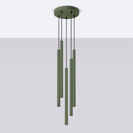 Hängeleuchte PASTELO 5xG9/8W/230V grün
