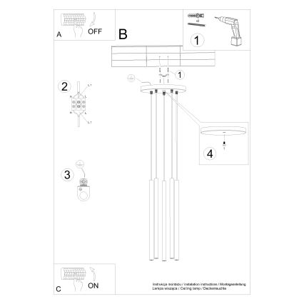 Hängeleuchte PASTELO 5xG9/8W/230V grün