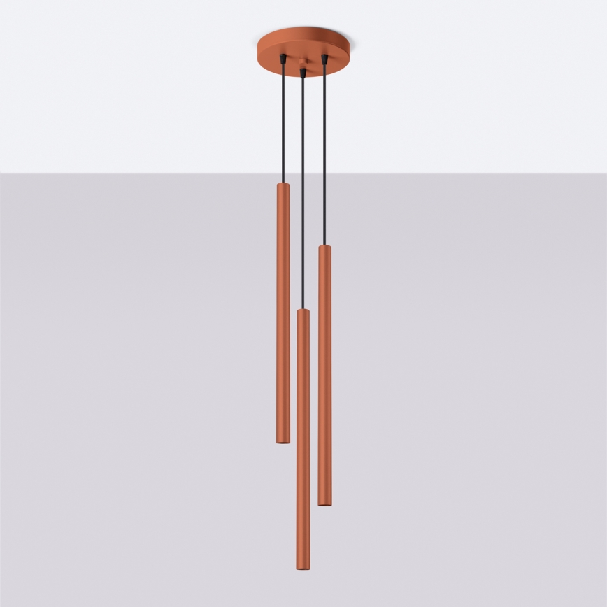 Hängeleuchte PASTELO 3xG9/8W/230V rot