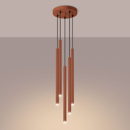 Hängeleuchte PASTELO 5xG9/8W/230V rot