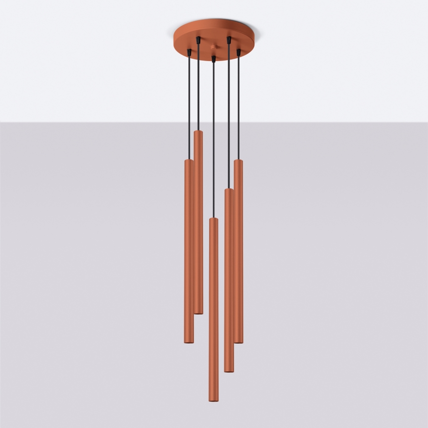Hängeleuchte PASTELO 5xG9/8W/230V rot
