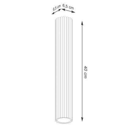 Strahler KARBON 1xGU10/10W/230V 40 cm weiß