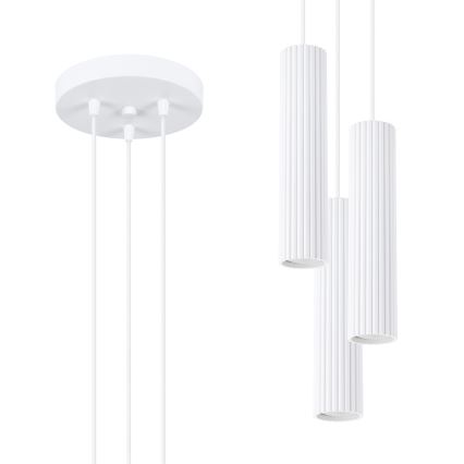 Hängeleuchte KARBON 3xGU10/10W/230V weiß