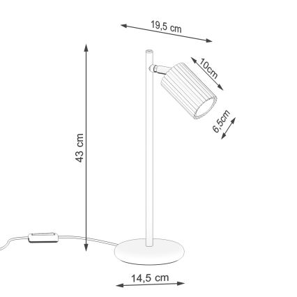 Tischleuchte KARBON 1xGU10/10W/230V weiß