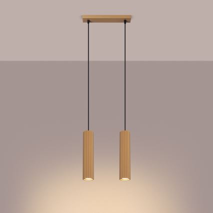 Hängeleuchte KARBON 2xGU10/10W/230V golden