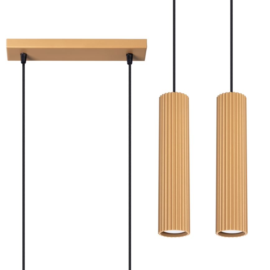 Hängeleuchte KARBON 2xGU10/10W/230V golden