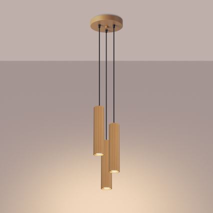 Hängeleuchte KARBON 3xGU10/10W/230V golden