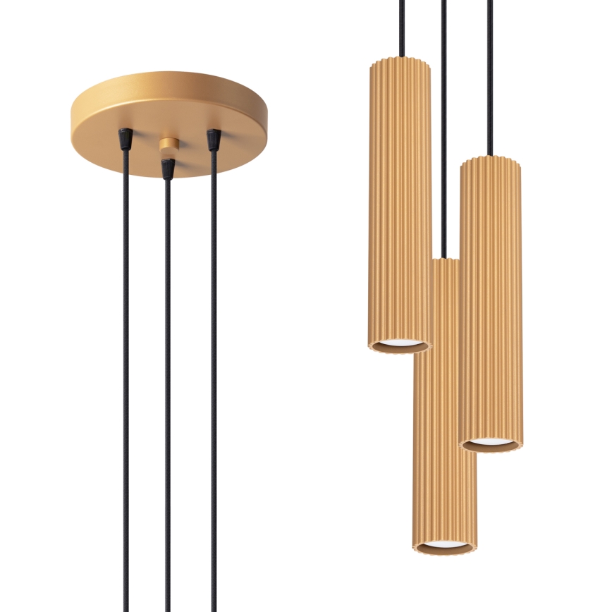 Hängeleuchte KARBON 3xGU10/10W/230V golden