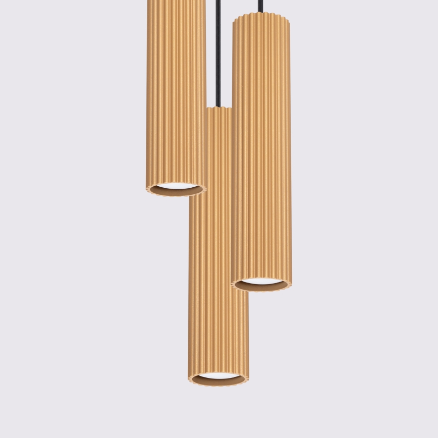 Hängeleuchte KARBON 3xGU10/10W/230V golden