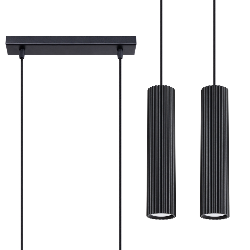 Hängeleuchte KARBON 2xGU10/10W/230V schwarz