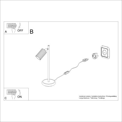 Tischleuchte KARBON 1xGU10/10W/230V schwarz