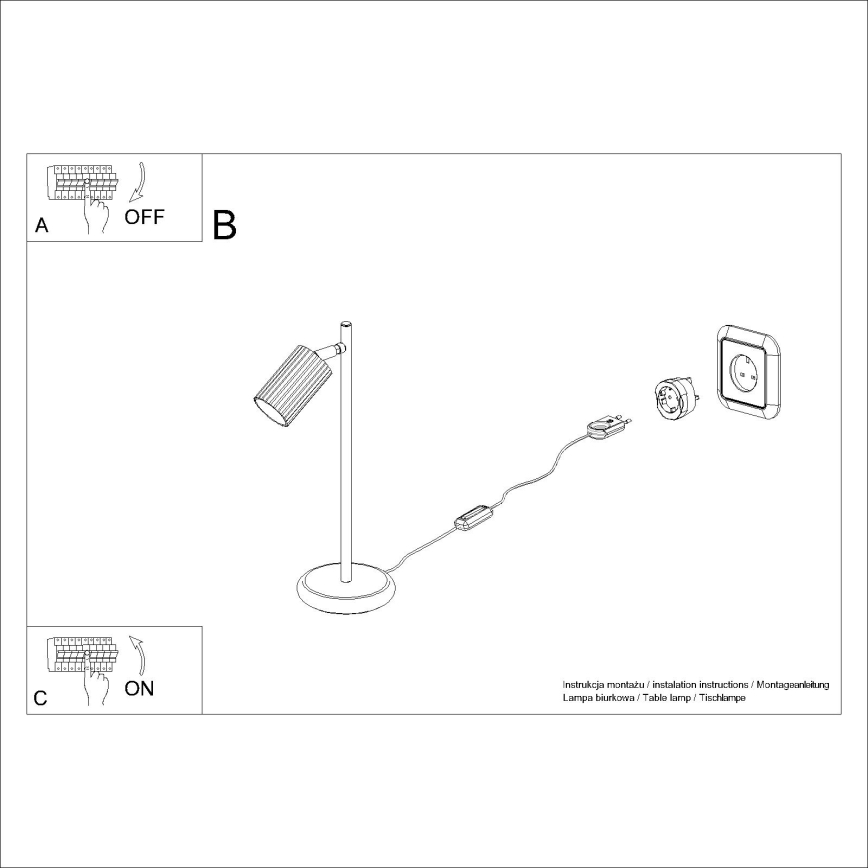 Tischleuchte KARBON 1xGU10/10W/230V schwarz