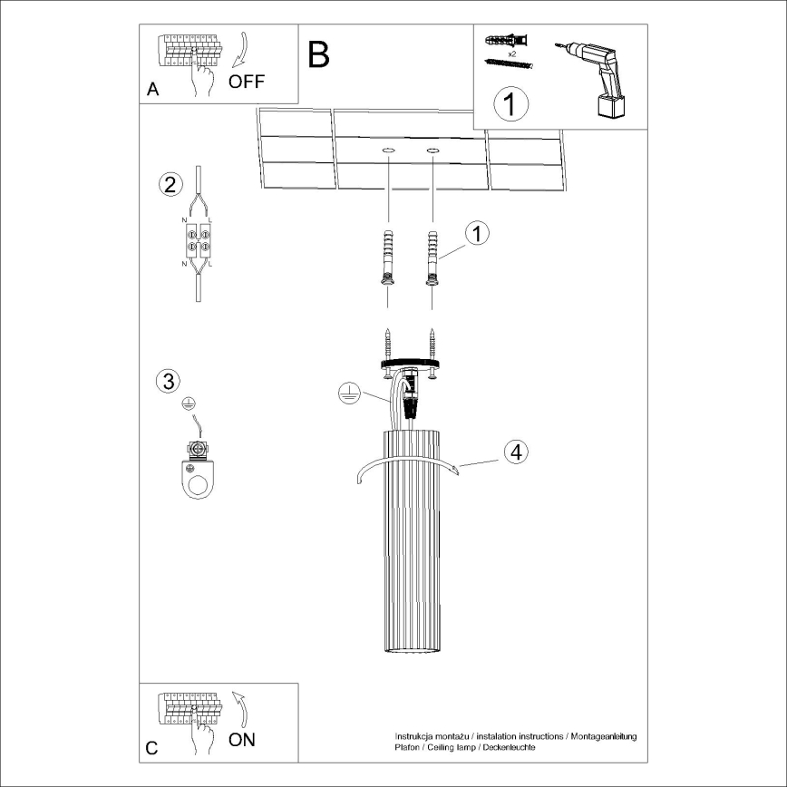Strahler KARBON 1xGU10/10W/230V 30 cm grün
