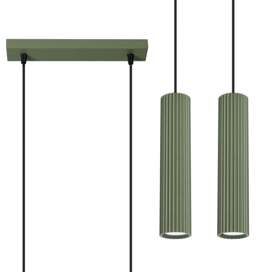 Hängeleuchte KARBON 2xGU10/10W/230V grün