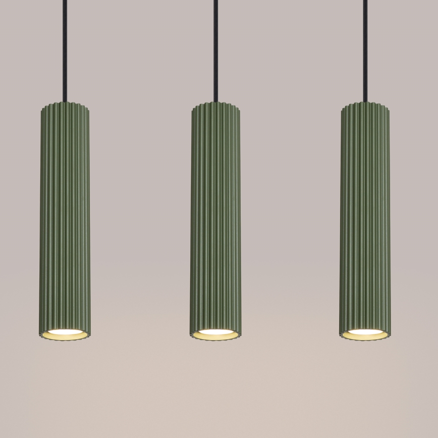 Hängeleuchte KARBON 3xGU10/10W/230V grün