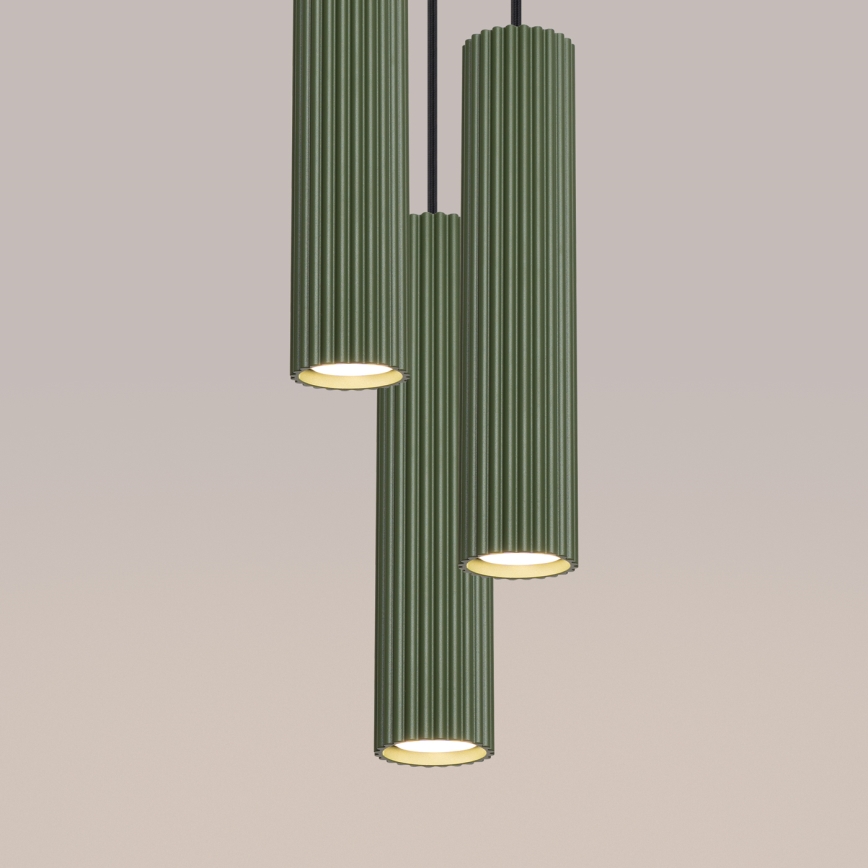Hängeleuchte KARBON 3xGU10/10W/230V grün
