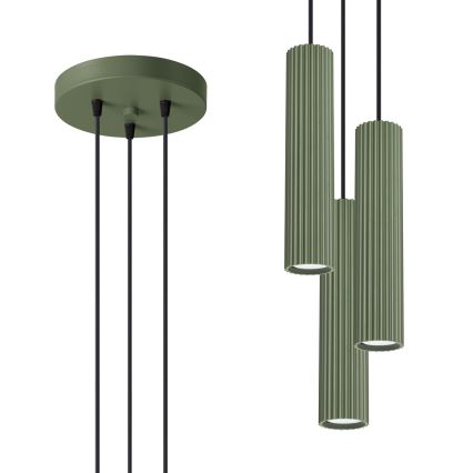 Hängeleuchte KARBON 3xGU10/10W/230V grün