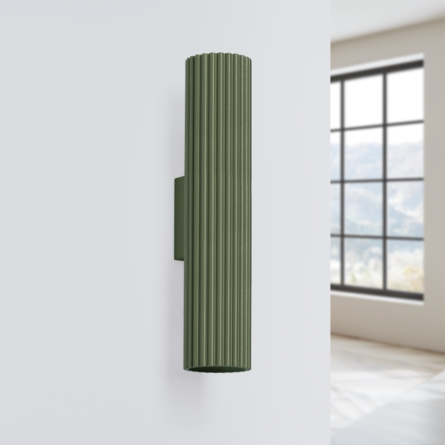 Wandleuchte KARBON 2xGU10/10W/230V grün