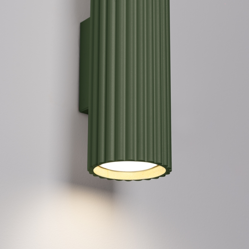 Wandleuchte KARBON 2xGU10/10W/230V grün