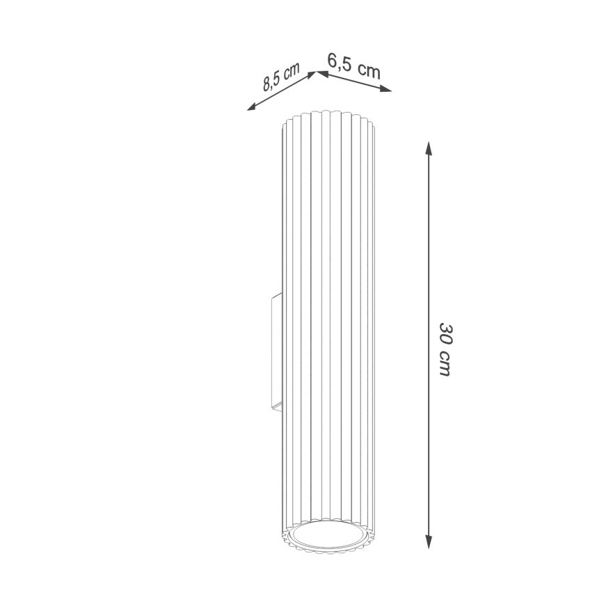 Wandleuchte KARBON 2xGU10/10W/230V grün