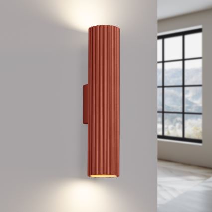 Wandleuchte KARBON 2xGU10/10W/230V rot