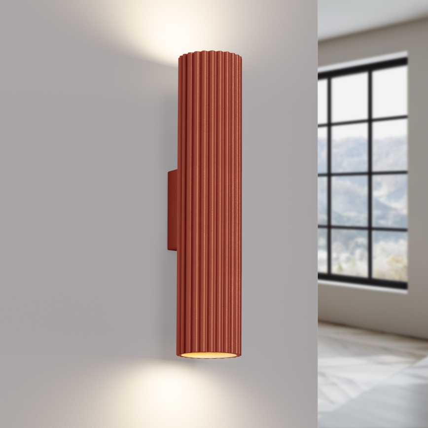 Wandleuchte KARBON 2xGU10/10W/230V rot