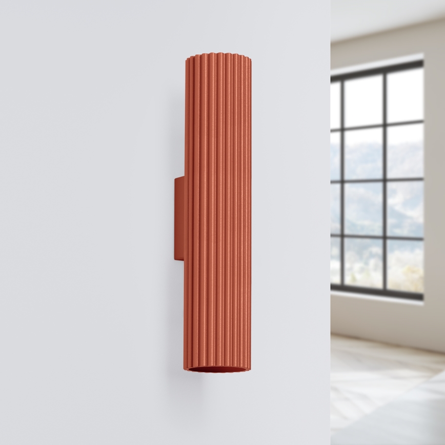 Wandleuchte KARBON 2xGU10/10W/230V rot