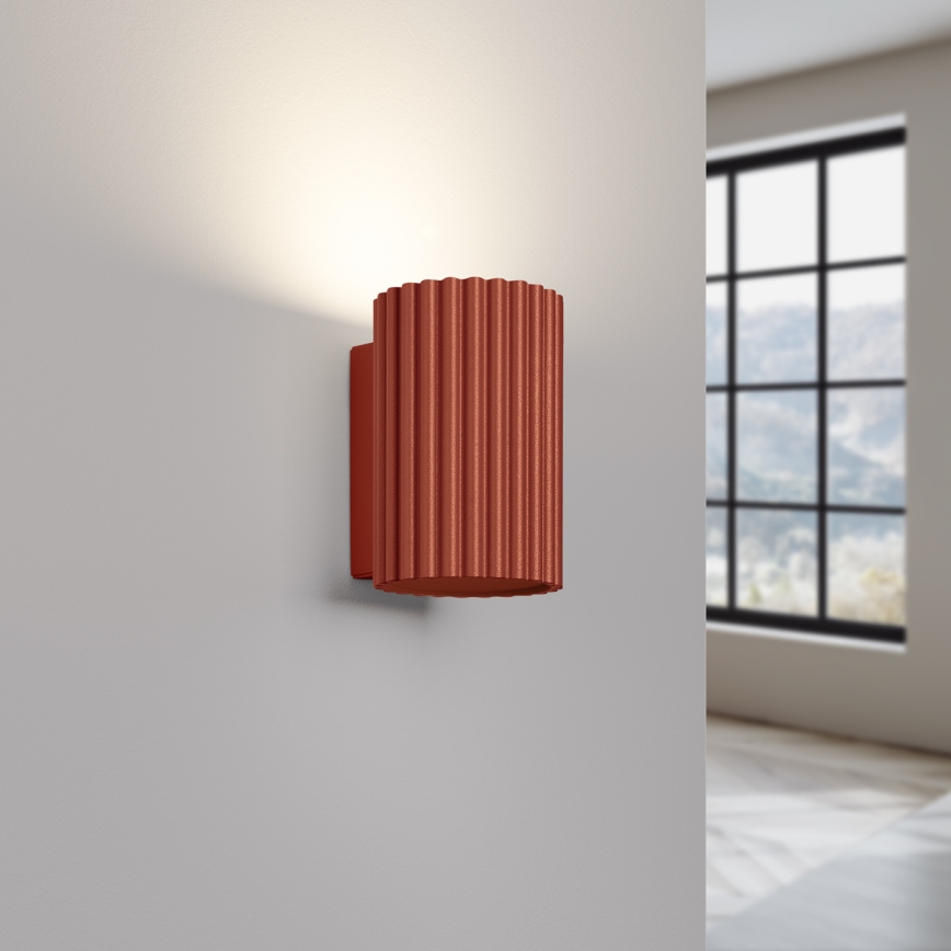 Wandleuchte KARBON 1xGU10/10W/230V rot