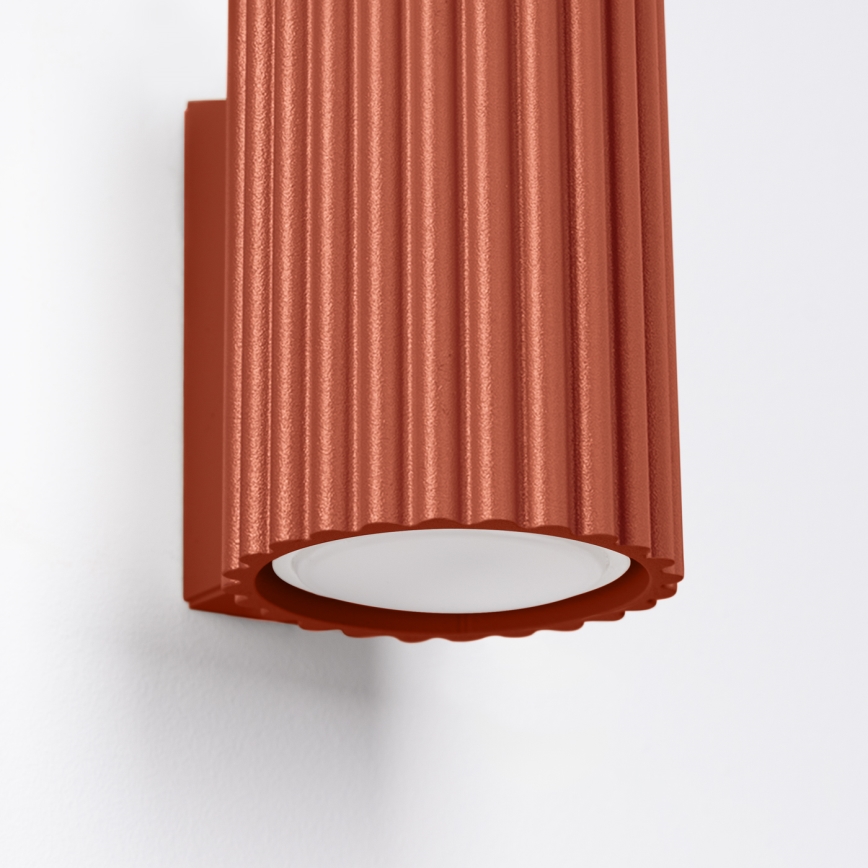 Wandleuchte KARBON 1xGU10/10W/230V rot