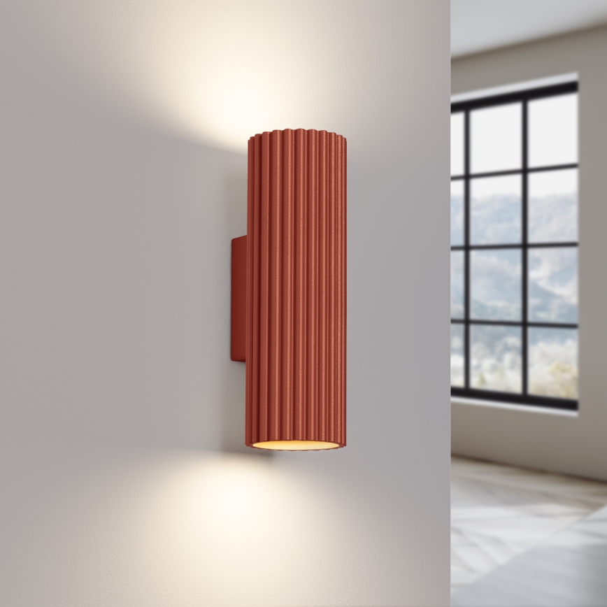 Wandleuchte KARBON 2xGU10/10W/230V rot