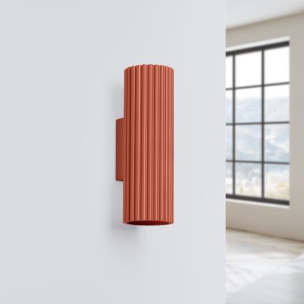 Wandleuchte KARBON 2xGU10/10W/230V rot