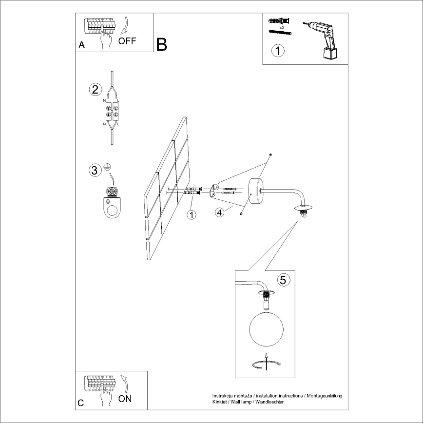 Wandleuchte ASTRAL 1xG9/8W/230V weiß