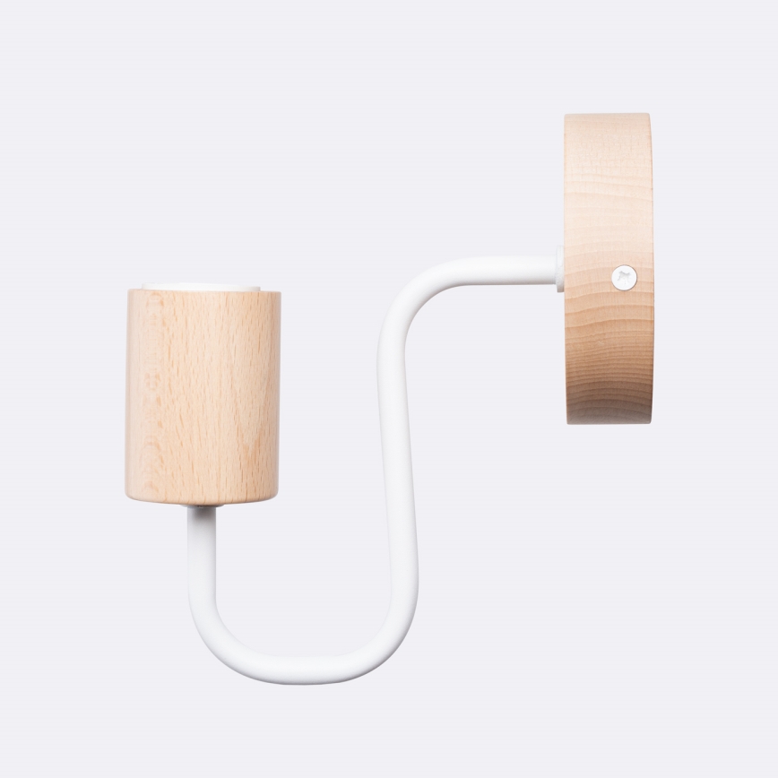 Wandleuchte TIMBO 1xE27/15W/230V weiß/beige/Buche
