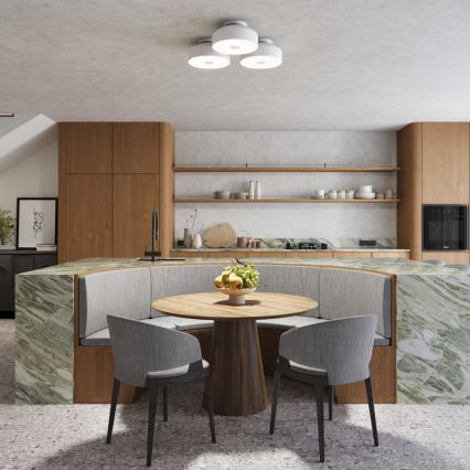 Deckenleuchte OMIQ 4xE27/15W/230V Ø 30 cm weiß