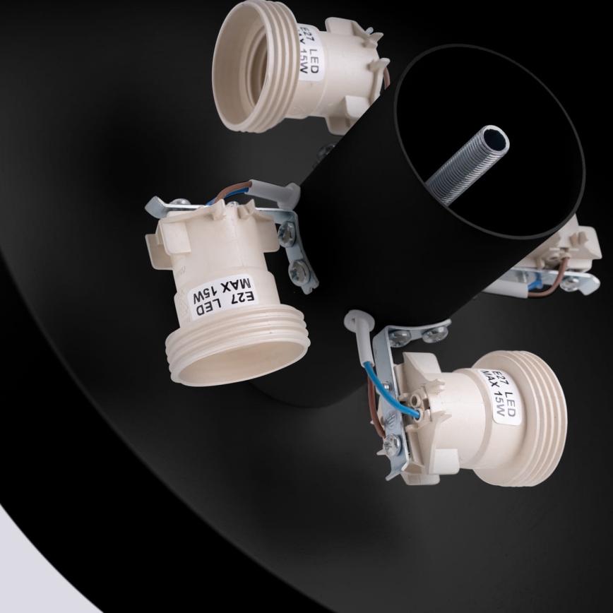 Deckenleuchte OMIQ 4x E27/15W/230V Ø 30 cm, schwarz